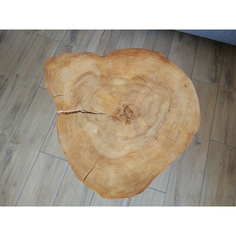Industrialny stolik drewno metal - Unikalny kształt - Wiąz