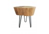 Industrialny stolik drewno metal - Unikalny kształt - Wiąz