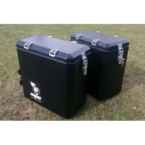 Kufry motocyklowe aluminiowe MPS - czarny mat