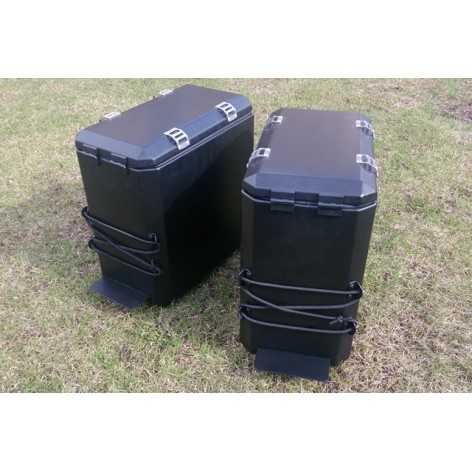 Kufry motocyklowe aluminiowe MPS - czarny mat