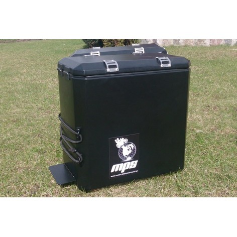 Kufry motocyklowe aluminiowe MPS - czarny mat