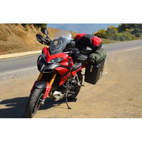 Kufry motocyklowe aluminiowe MPS - czarny mat