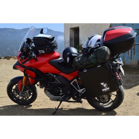 Kufry motocyklowe aluminiowe MPS - czarny mat