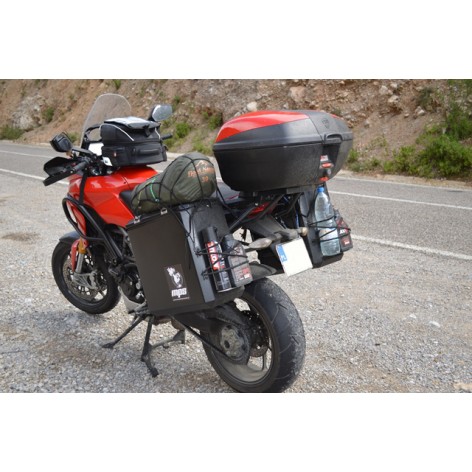 Kufry motocyklowe aluminiowe MPS - czarny mat