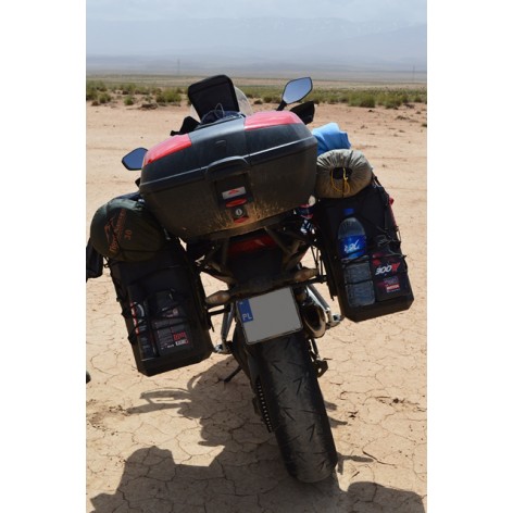 Kufry motocyklowe aluminiowe MPS - czarny mat